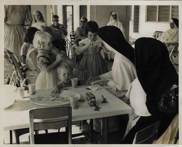 Sisters attending children at the Alumni Family Day